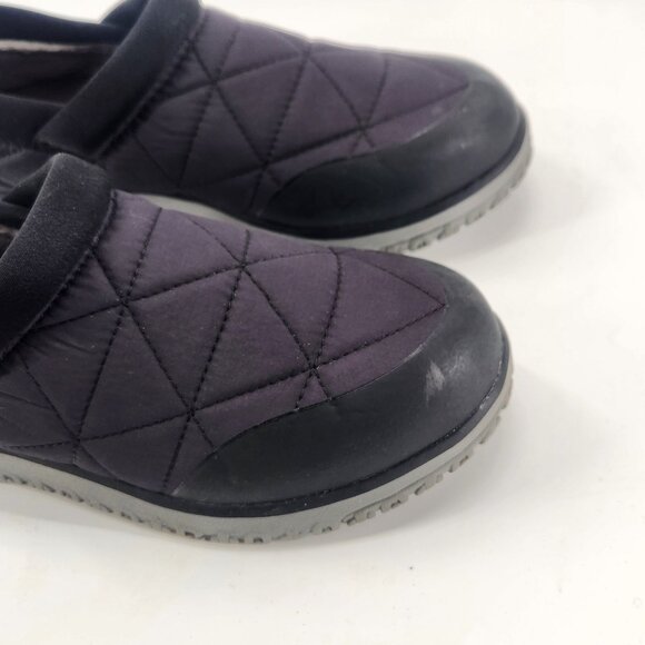L.L. Bean Ultralight PrimaLoft Slip On Shoes Womens M Black Waterproof Slippers - Picture 3 of 8